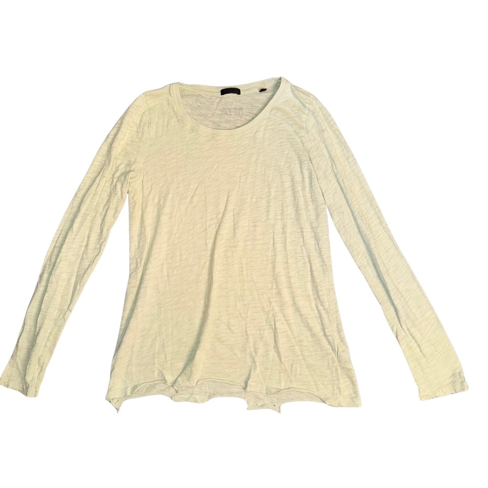 ATM Anthony Thomas Melillo Destroyed Wash Long-Sleeve Slub Jersey Tee Size Med